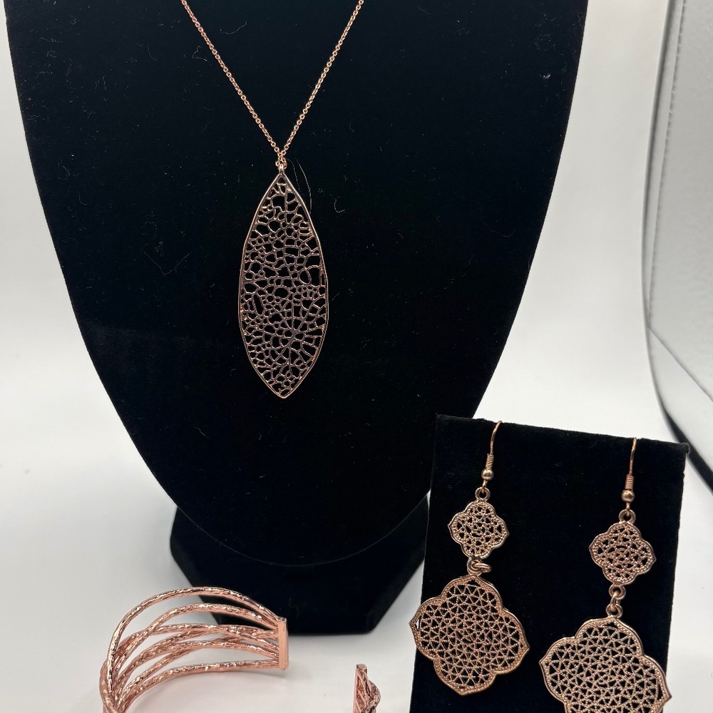 Park Lane rose gold colored jewelry set